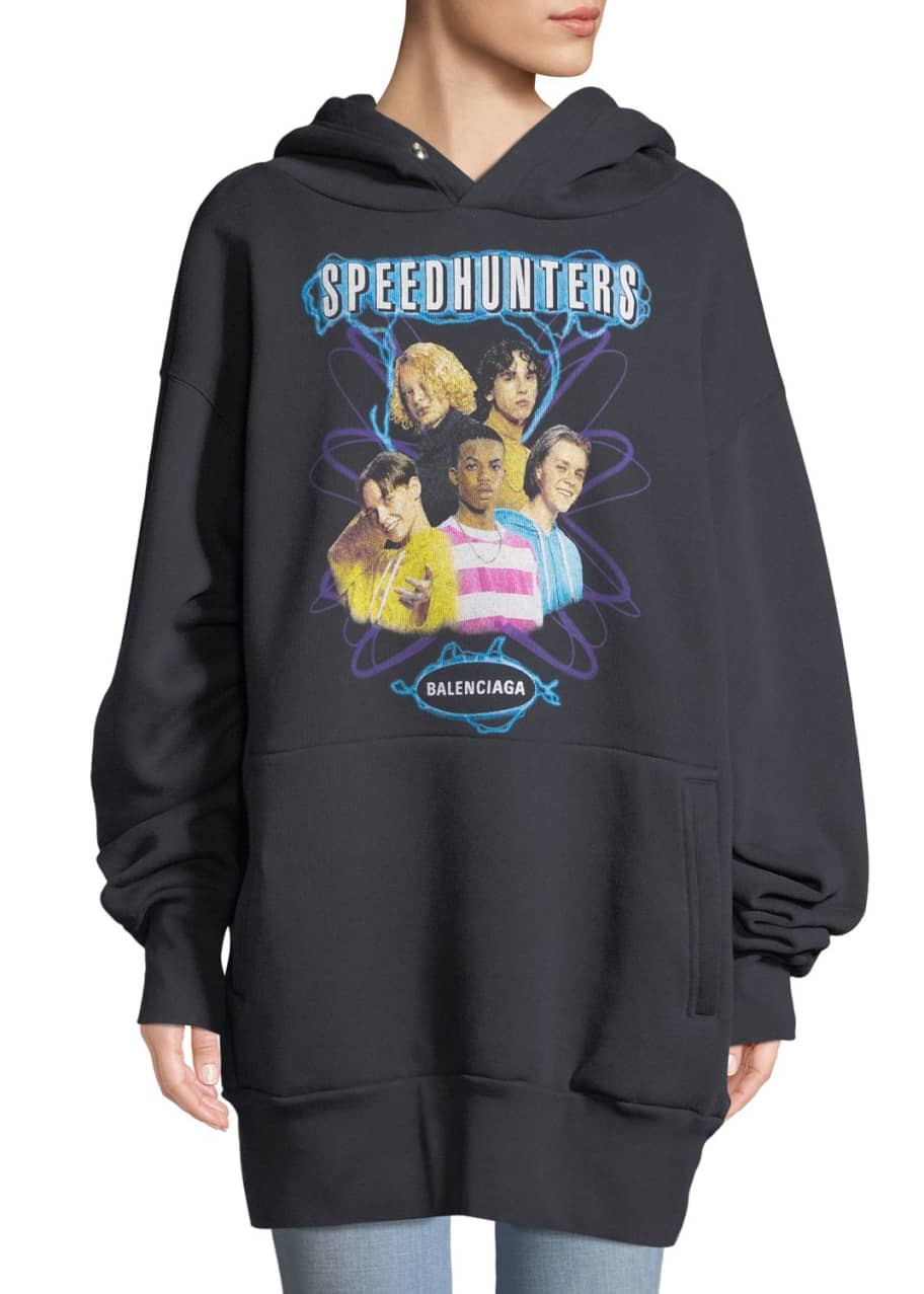 aktivt kamera to uger Balenciaga Oversized Speedhunters Tour Graphic Hoodie - Bergdorf Goodman