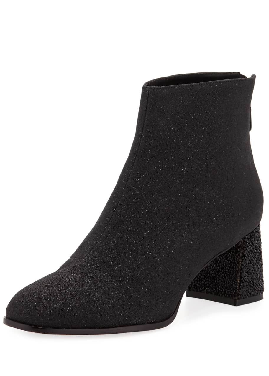 Sophia Webster Stella Glitter Mid Heel Ankle Boots Bergdorf Goodman