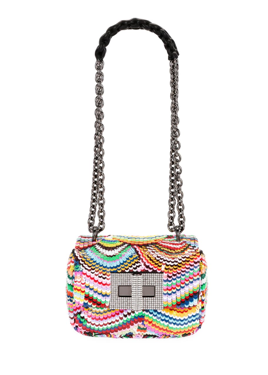 TOM FORD Natalia Small Soft Carioca Embroidered Rainbow Shoulder Bag ...