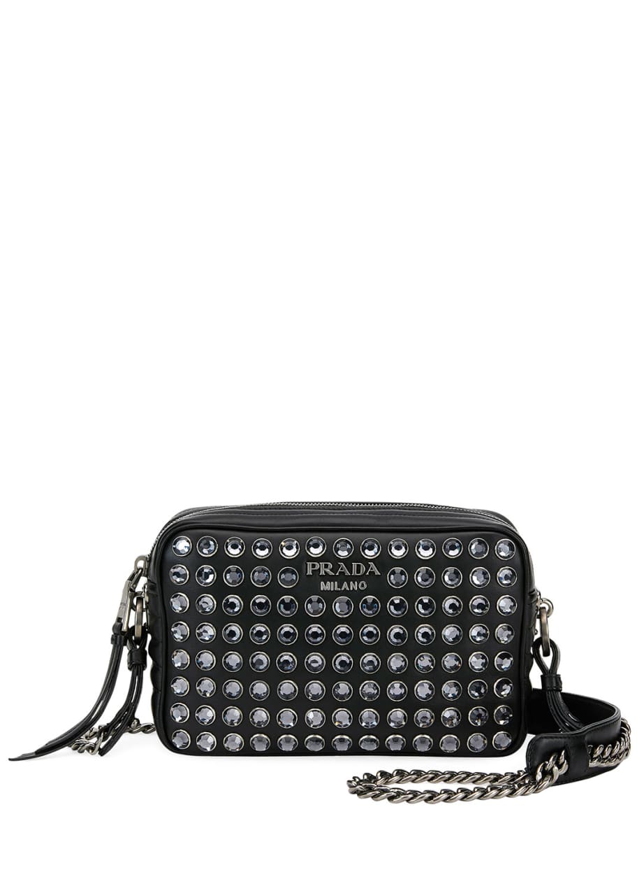Prada studded camera bag new arrivals