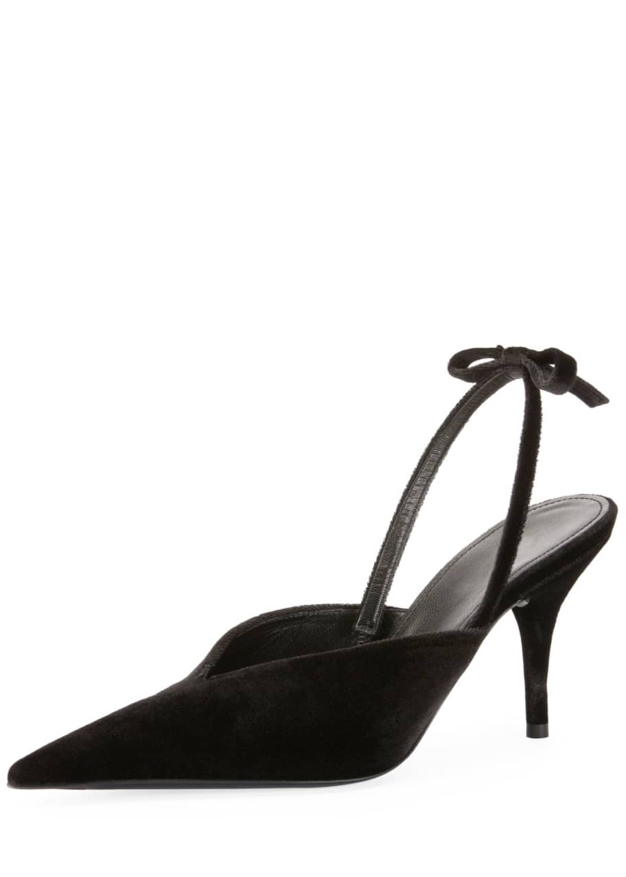 Balenciaga Velvet Slingback Pumps - Bergdorf Goodman