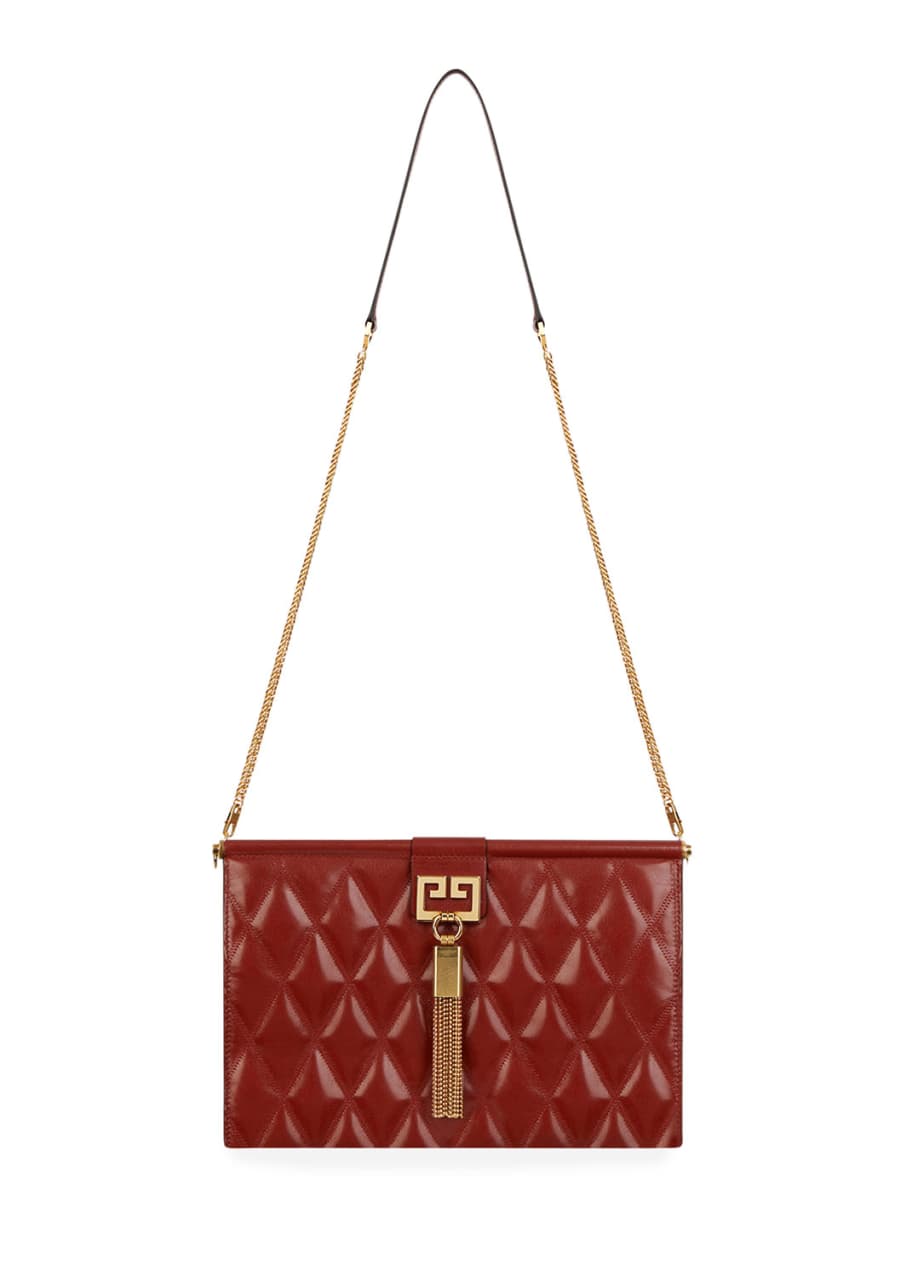 Image 1 of 1: Gem Medium Quilted Leather Shoulder Bag