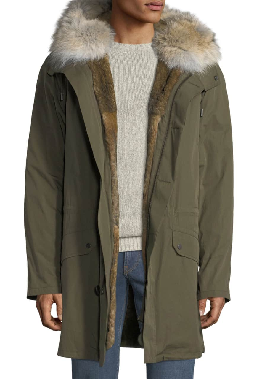 Savant Amorous varme Yves Salomon Men's Classic Long Fur-Trim Parka Coat - Bergdorf Goodman