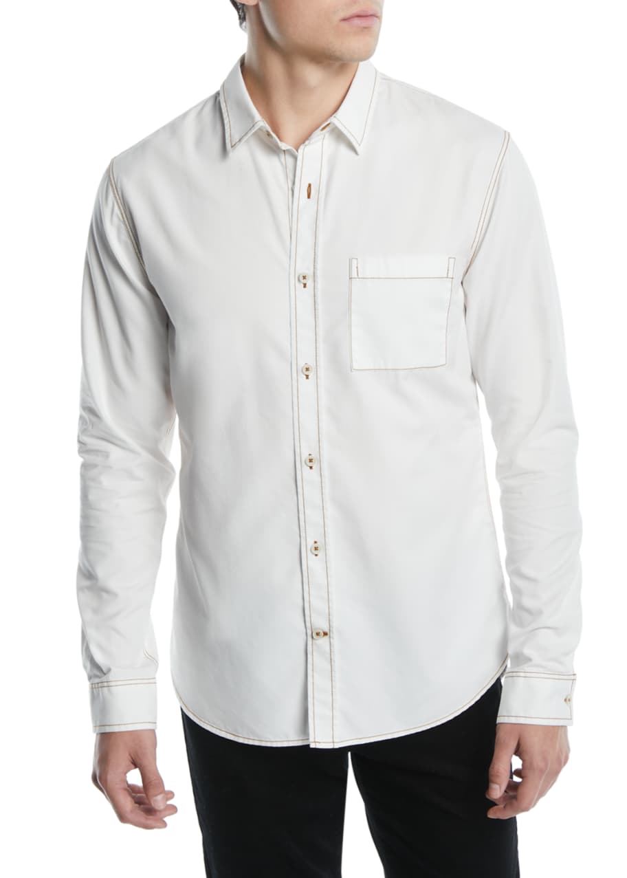 Vince Men's Contrast-Stitch Button-Down Shirt - Bergdorf Goodman