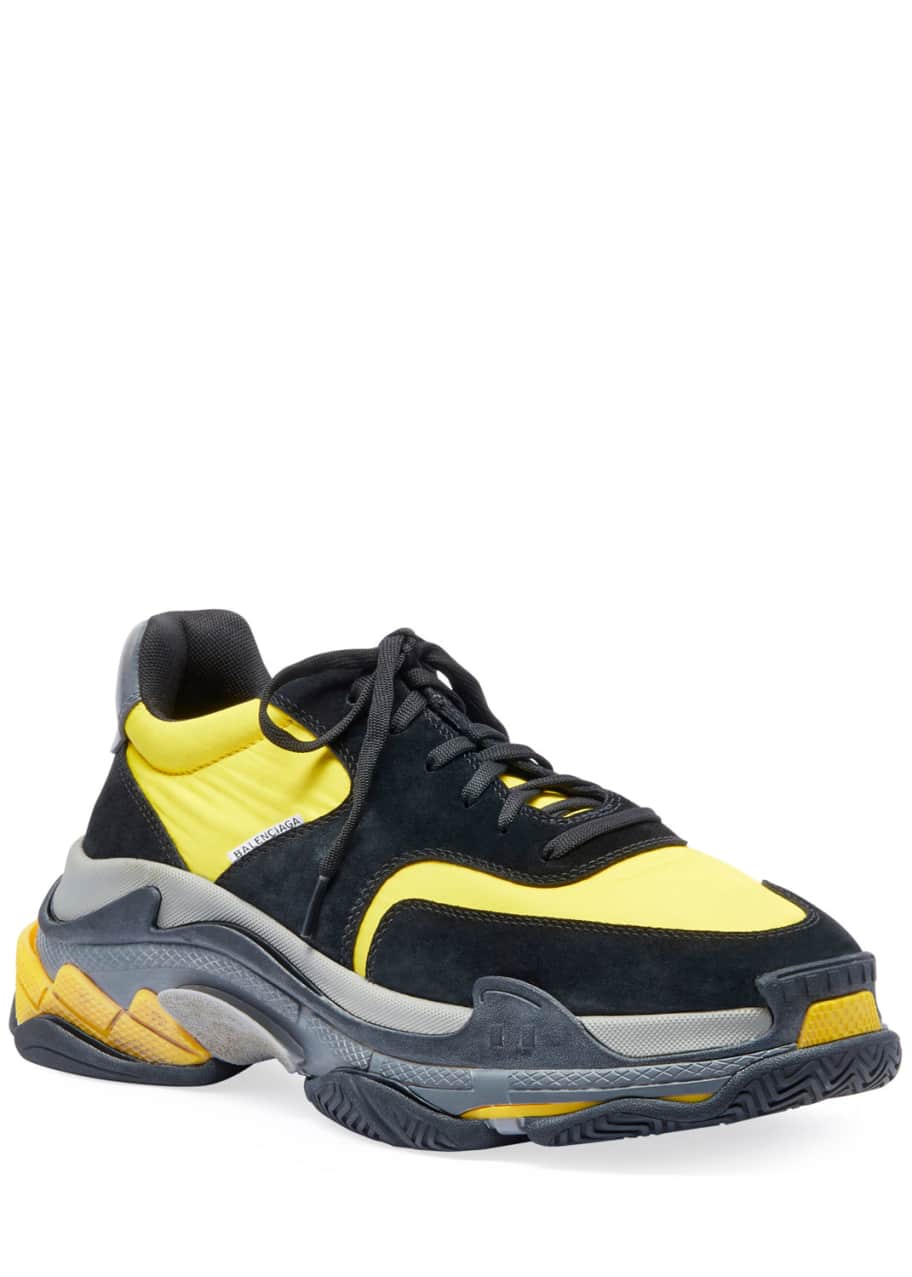 black and yellow balenciaga shoes