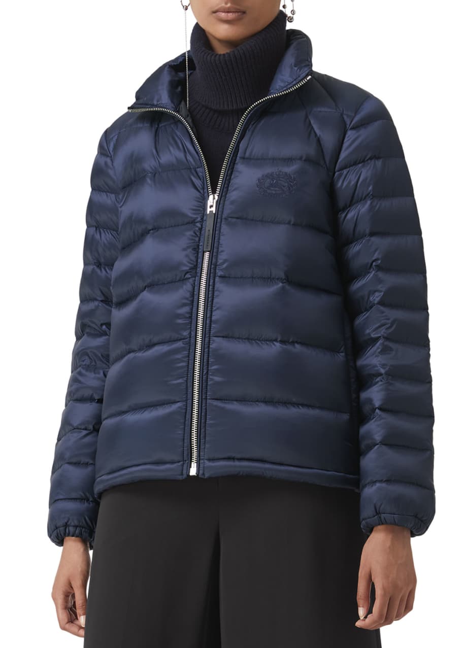 Burberry short puffer coat store