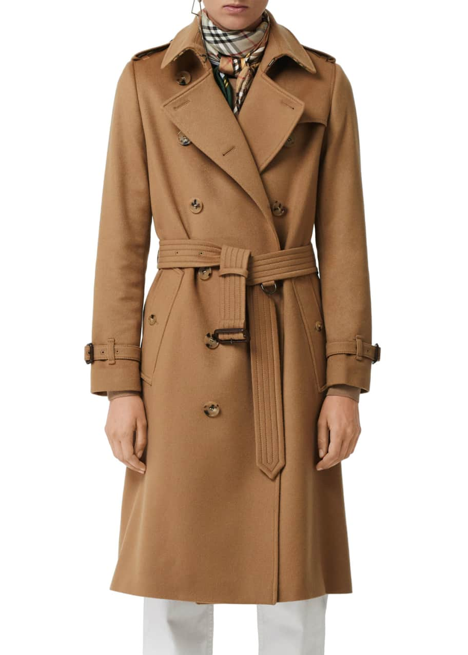 Burberry Kensington Cashmere Trench Coat - Bergdorf Goodman