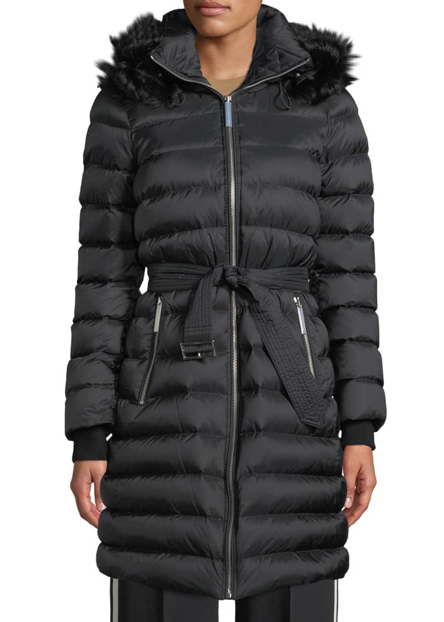 Burberry fur trim puffer coat deals