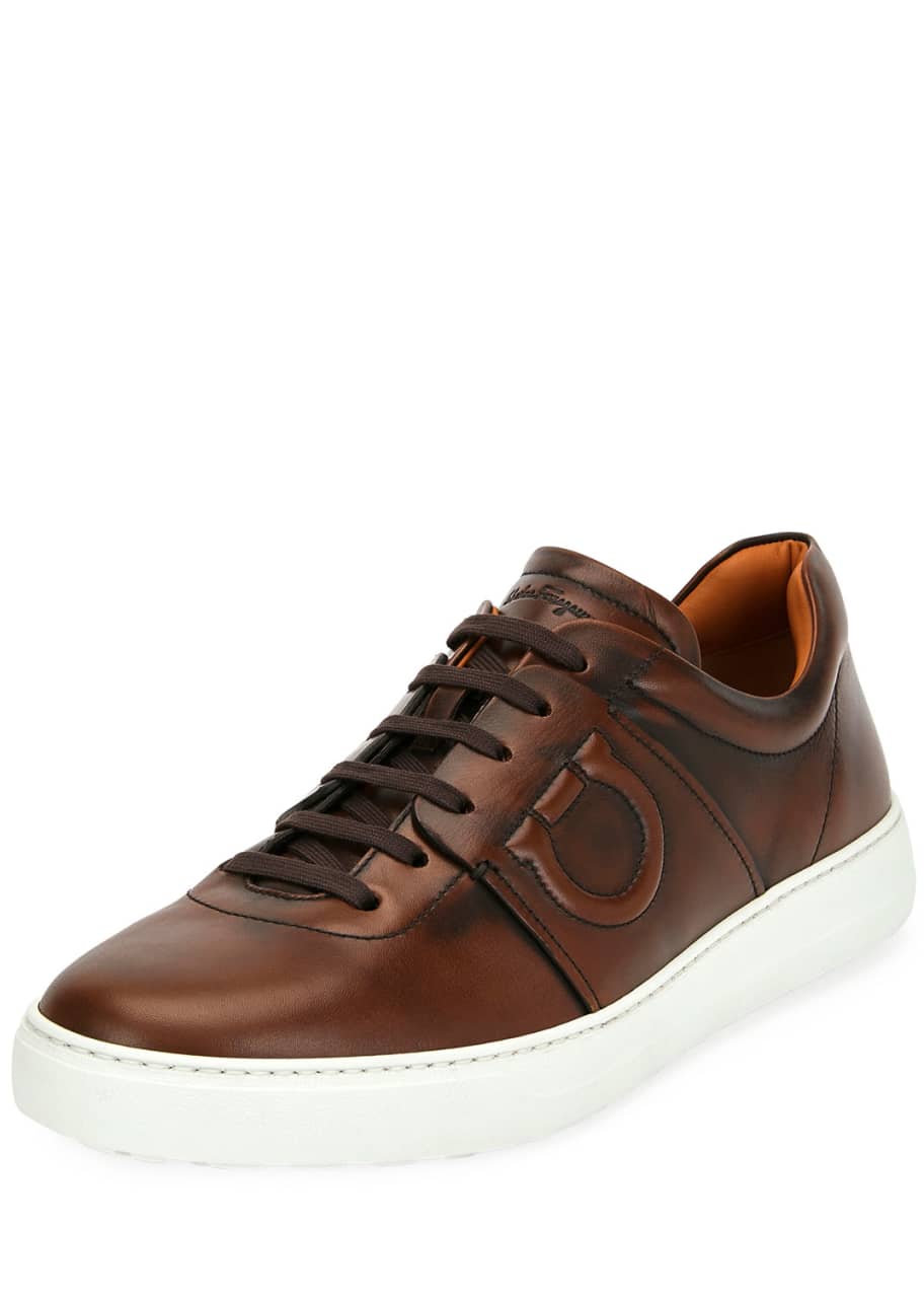 Men s Cult 6 Burnished Leather Low Top Sneaker