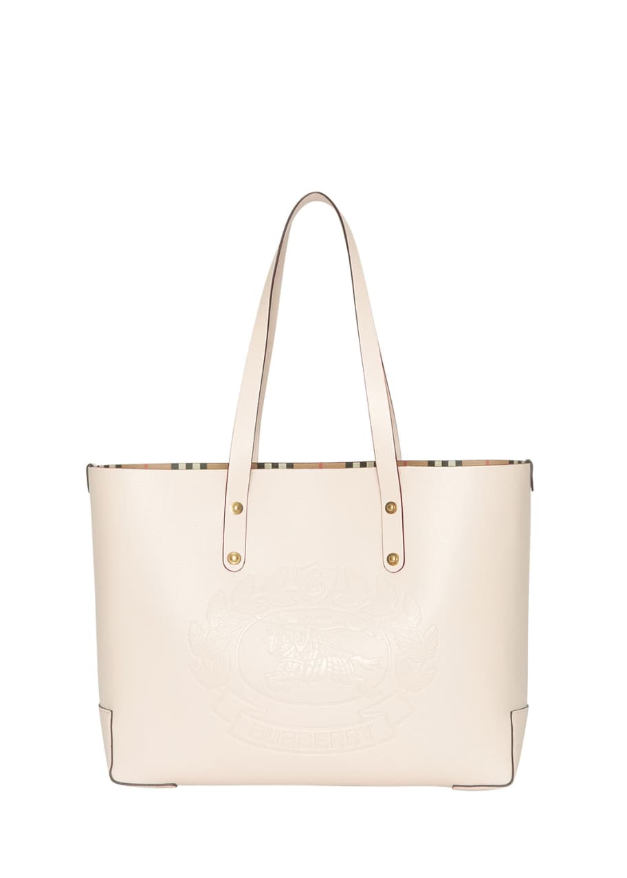 Burberry Crest Small Leather Tote Bag - Bergdorf Goodman