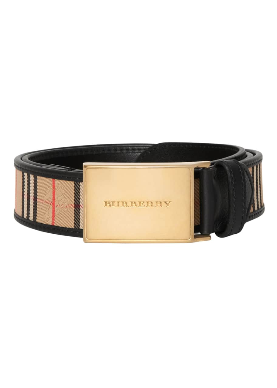 1983 check and discount leather belt