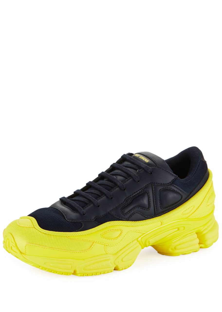 Image 1 of 1: Men's Ozweego Dipped Color Trainer Sneakers, Blue/Yellow