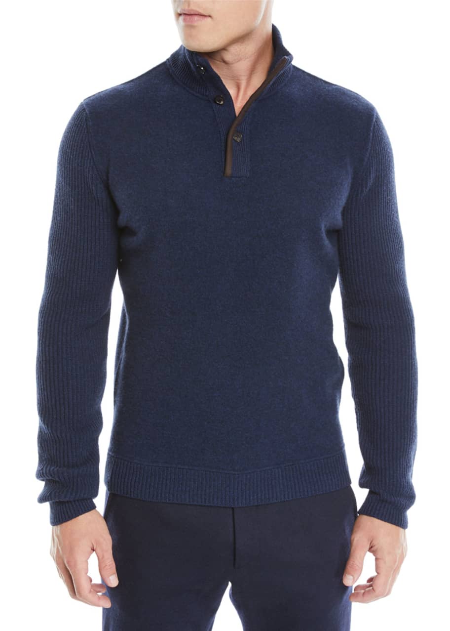 Image 1 of 1: Men's Wool-Blend Pullover Sweater