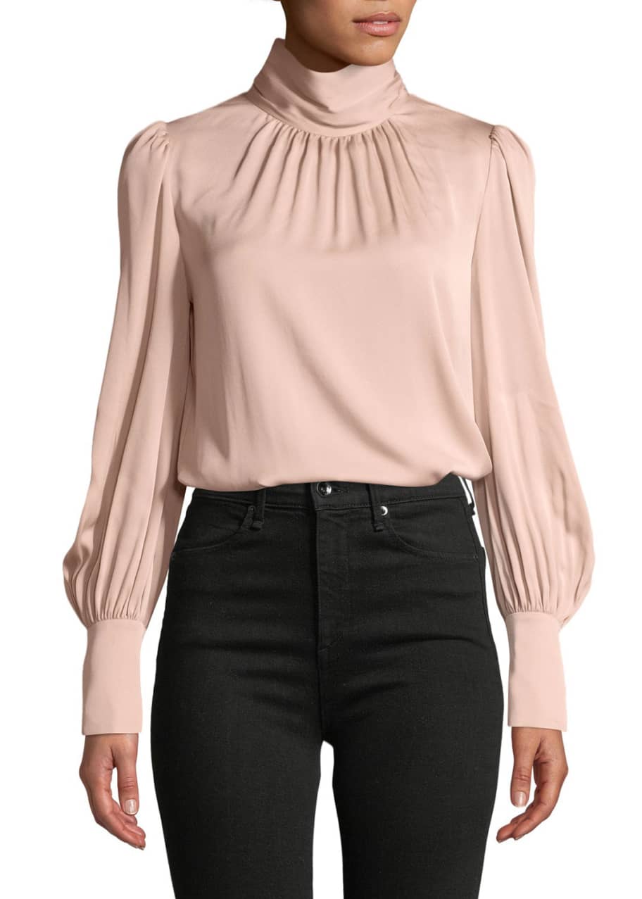 Milly Annabel Silky Stretch Blouse - Bergdorf Goodman