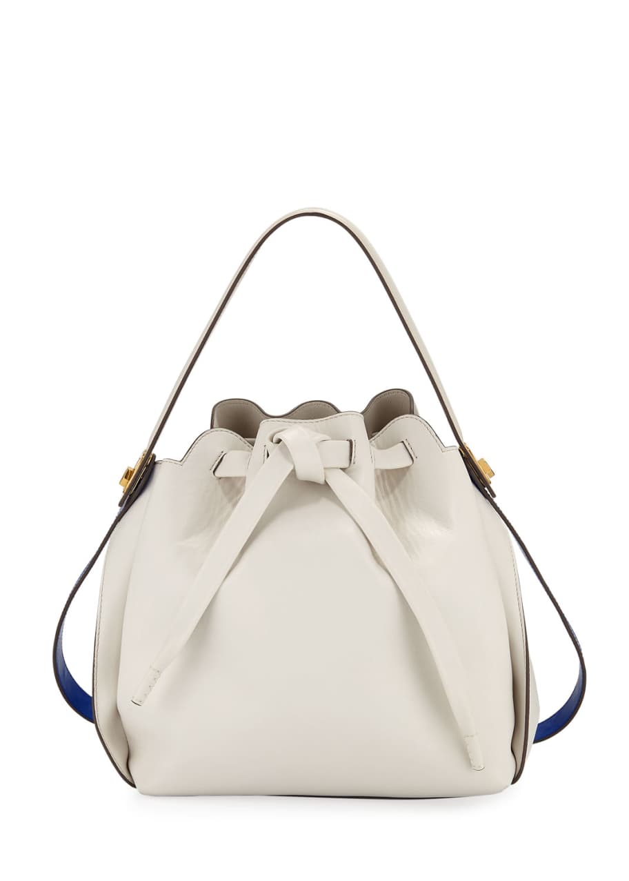 Anya Hindmarch Shoelace Drawstring Small Bucket Bag, Gray - Bergdorf ...