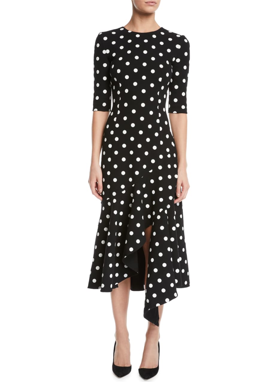 Oscar de la renta polka dot dress top