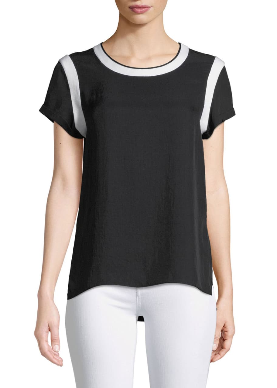 Nick Crewneck Tee with Contrast Trim