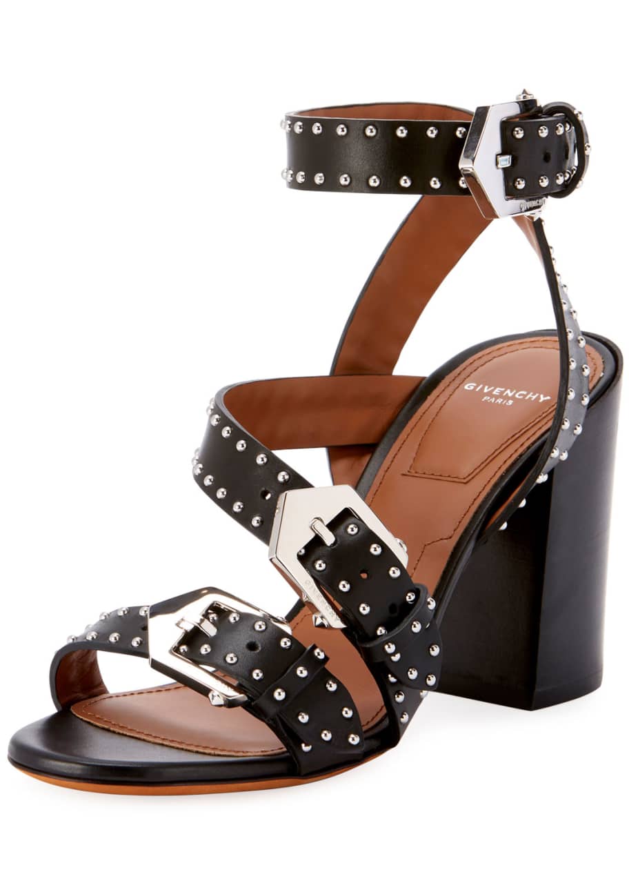 Studded mid sale heel sandal
