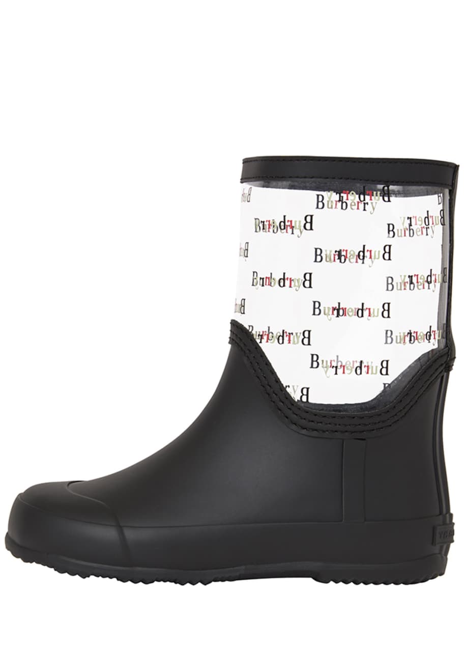Frosty Logo Print Transparent Rain Boots Toddler Kids