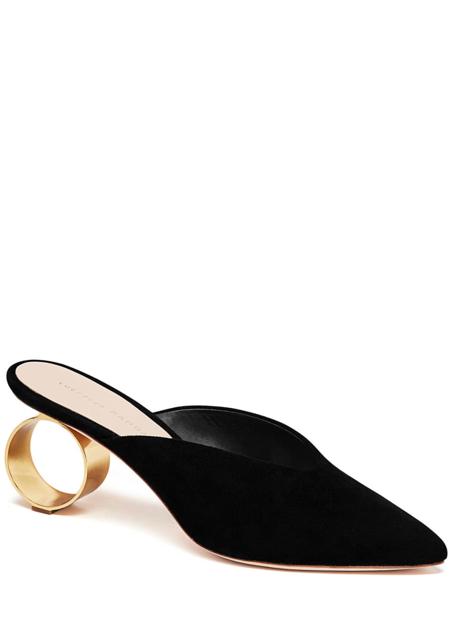 Juno Suede Circle Heel Mules