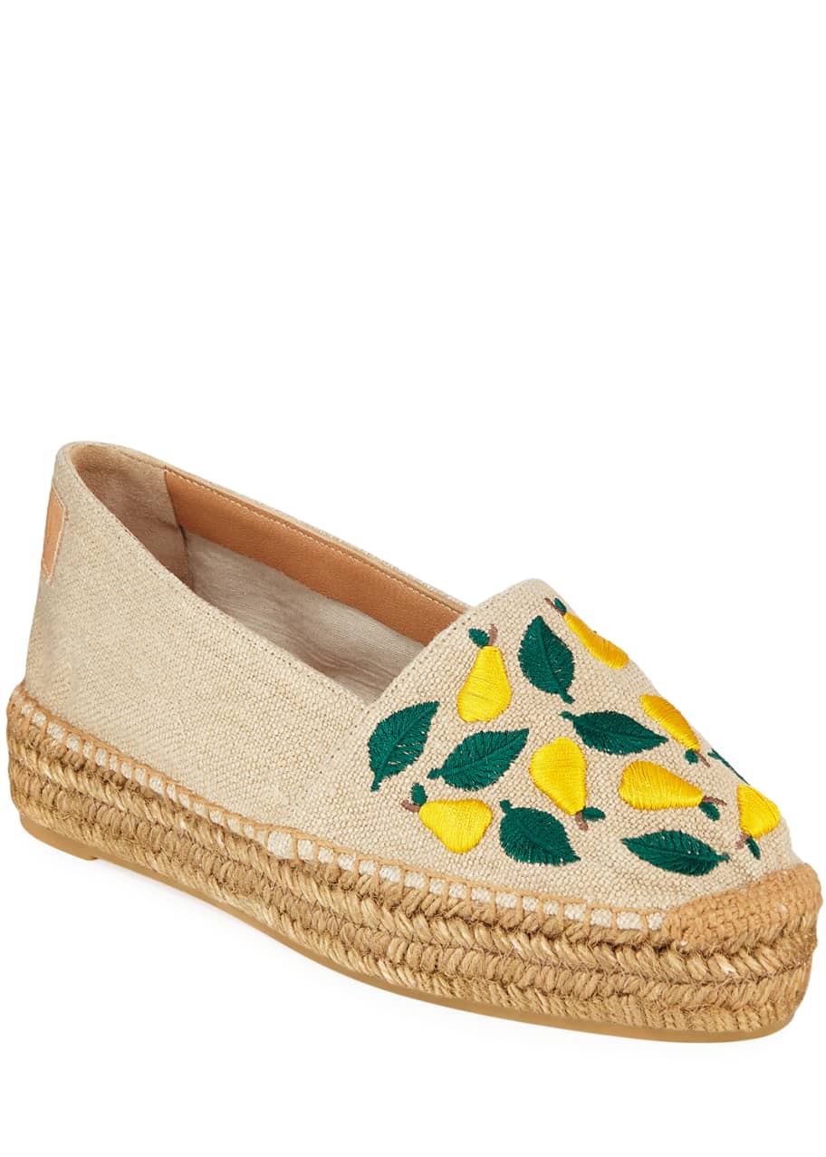 Castaner Kendra Flat SlipOn Espadrilles With Embroidery