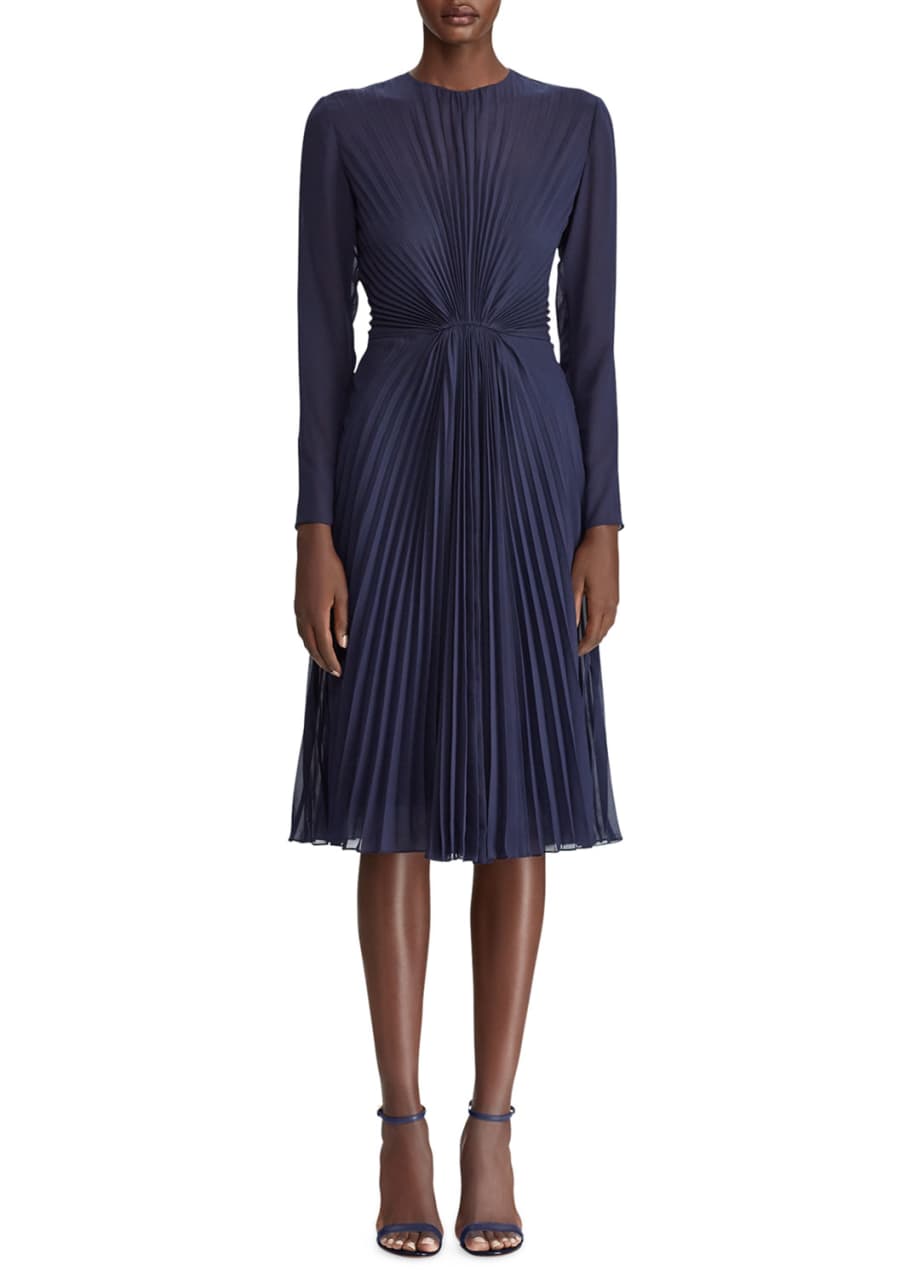 Ralph Lauren Collection Cleona Starburst Pleated Dress - Bergdorf Goodman
