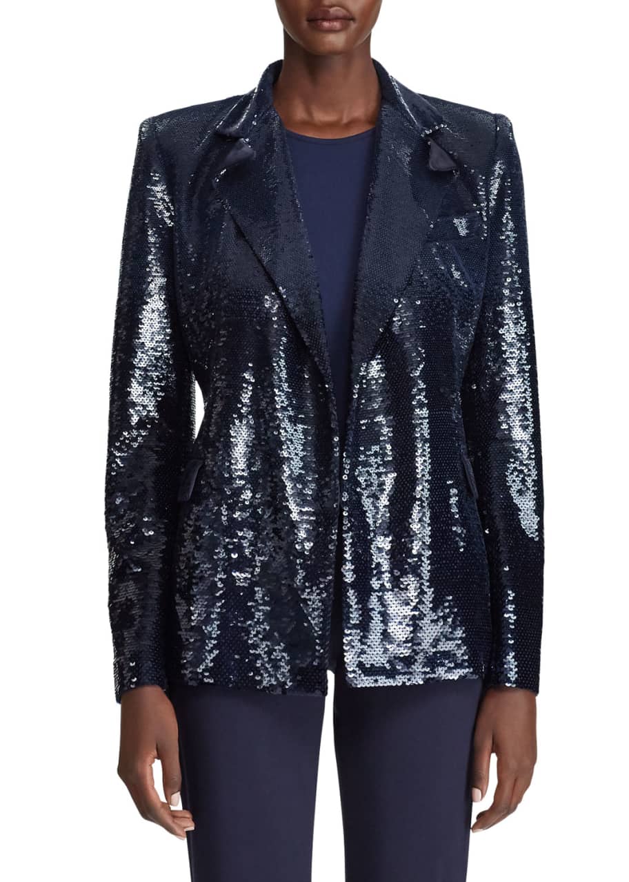 Ralph Lauren Collection Camden Sequined Blazer Jacket - Bergdorf Goodman