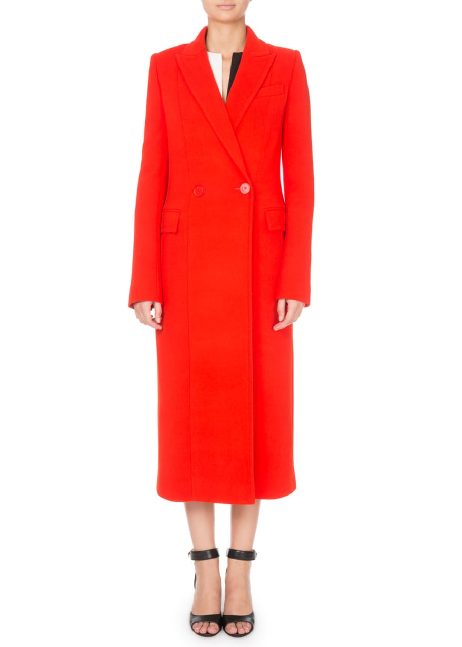 Image 1 of 1: Long Double-Breasted Wool Coat