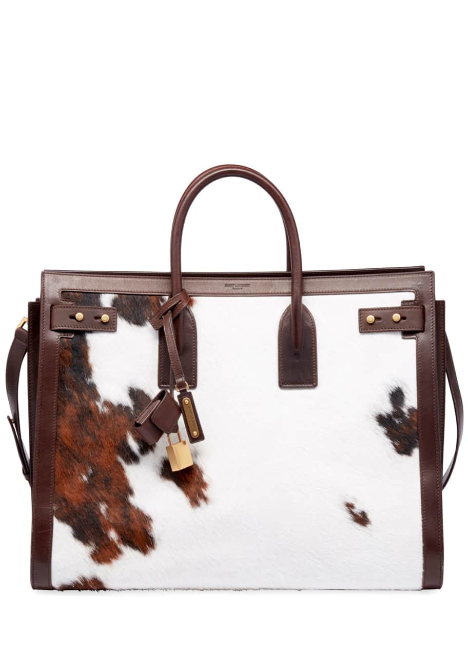 Ysl cow print best sale bag
