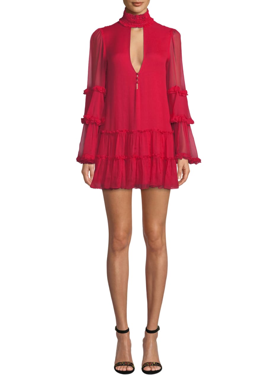Alexis naoko ruffle sales mini dress