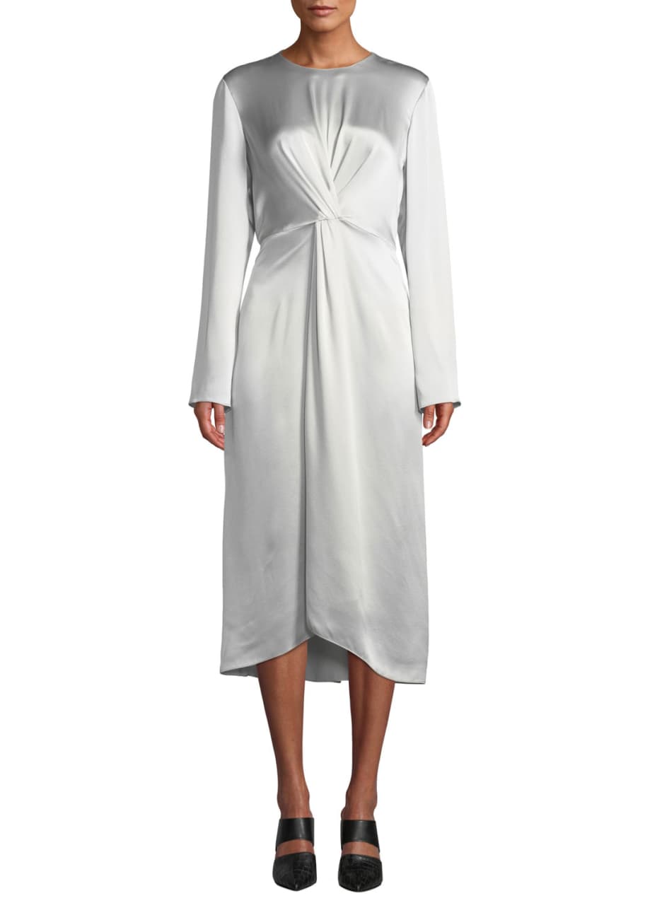 Vince twist front sales silk dress