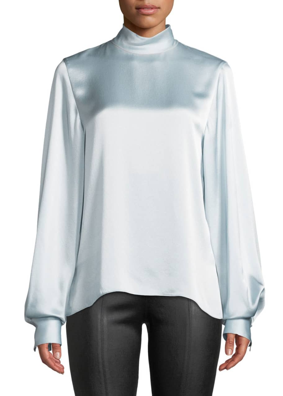 Vince silk turtleneck hotsell