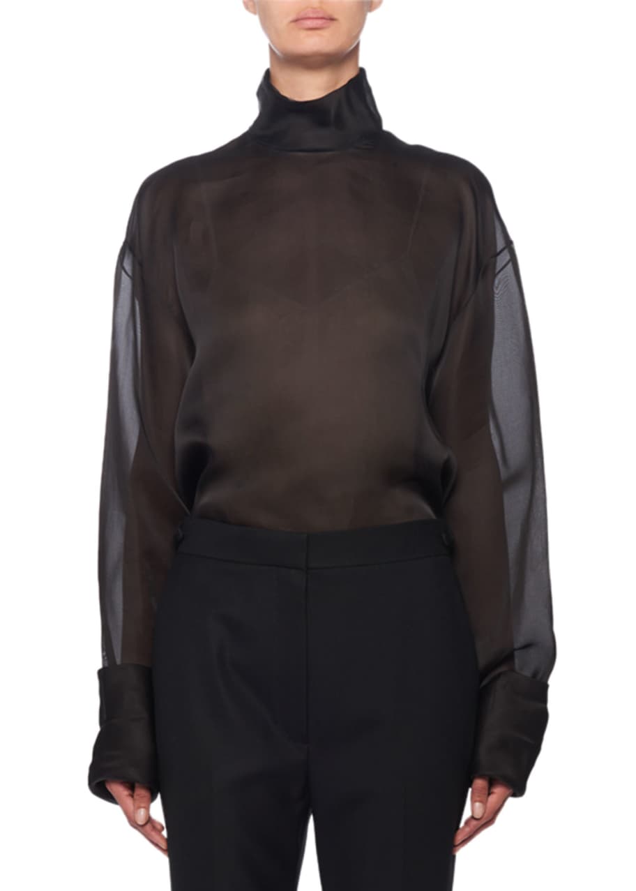 Chiffon turtleneck hotsell