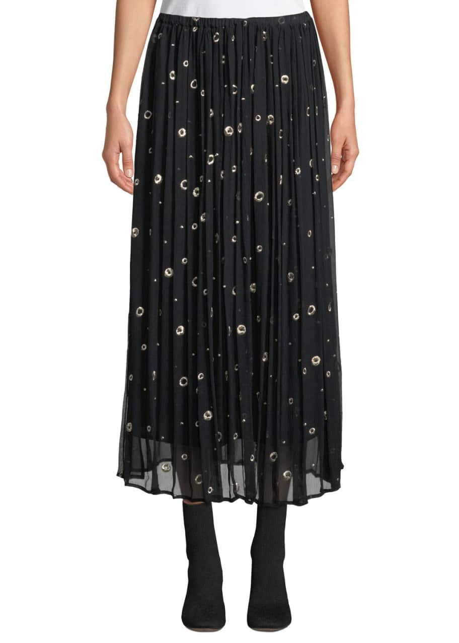 Vince metallic shop embroidery skirt