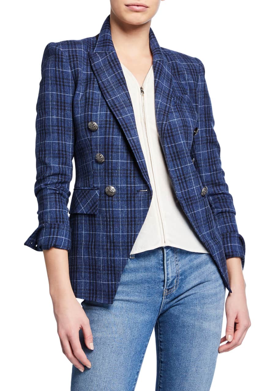 Veronica beard new arrivals plaid blazer
