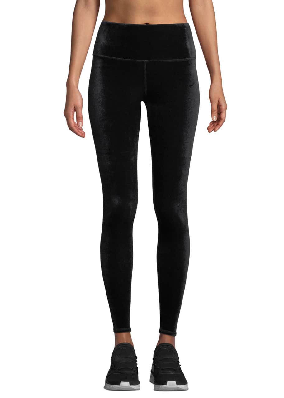 Alo Yoga Posh HighWaist Velour Leggings Bergdorf Goodman