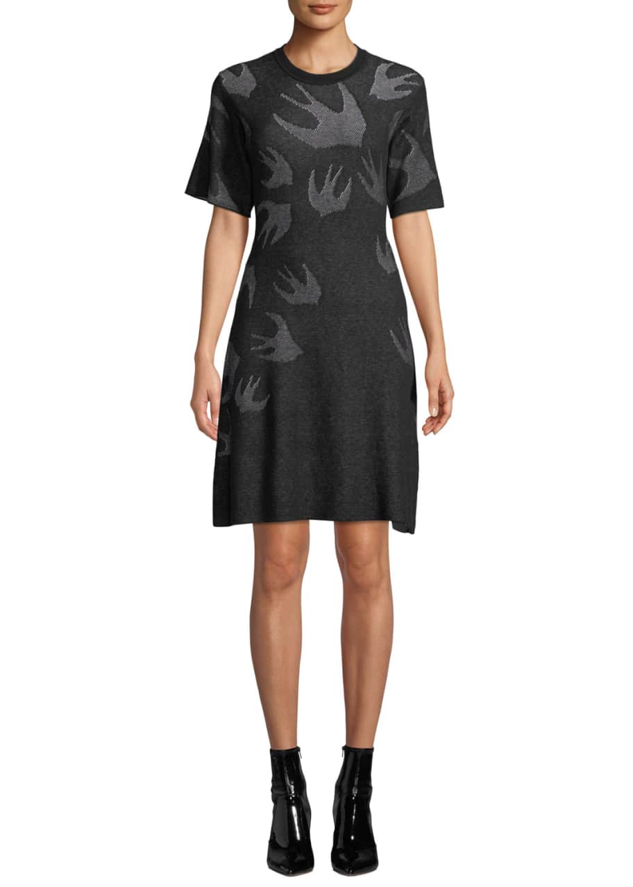 Alexander mcqueen swallow sweater dress sales