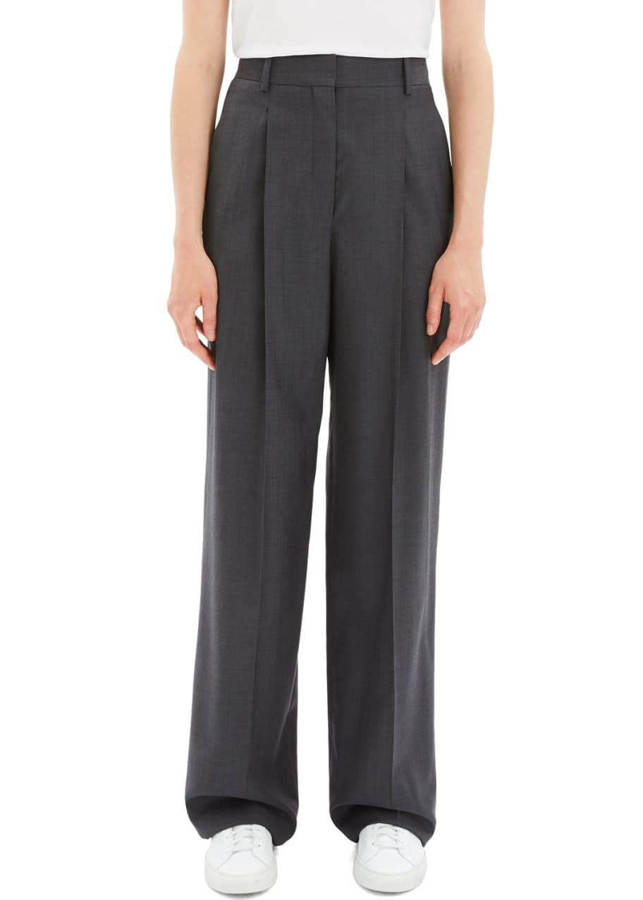 Theory sleek wool pleated trouser new arrivals