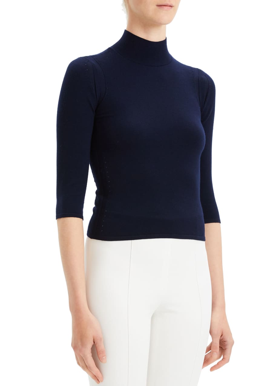 Three quarter sleeve turtleneck clearance