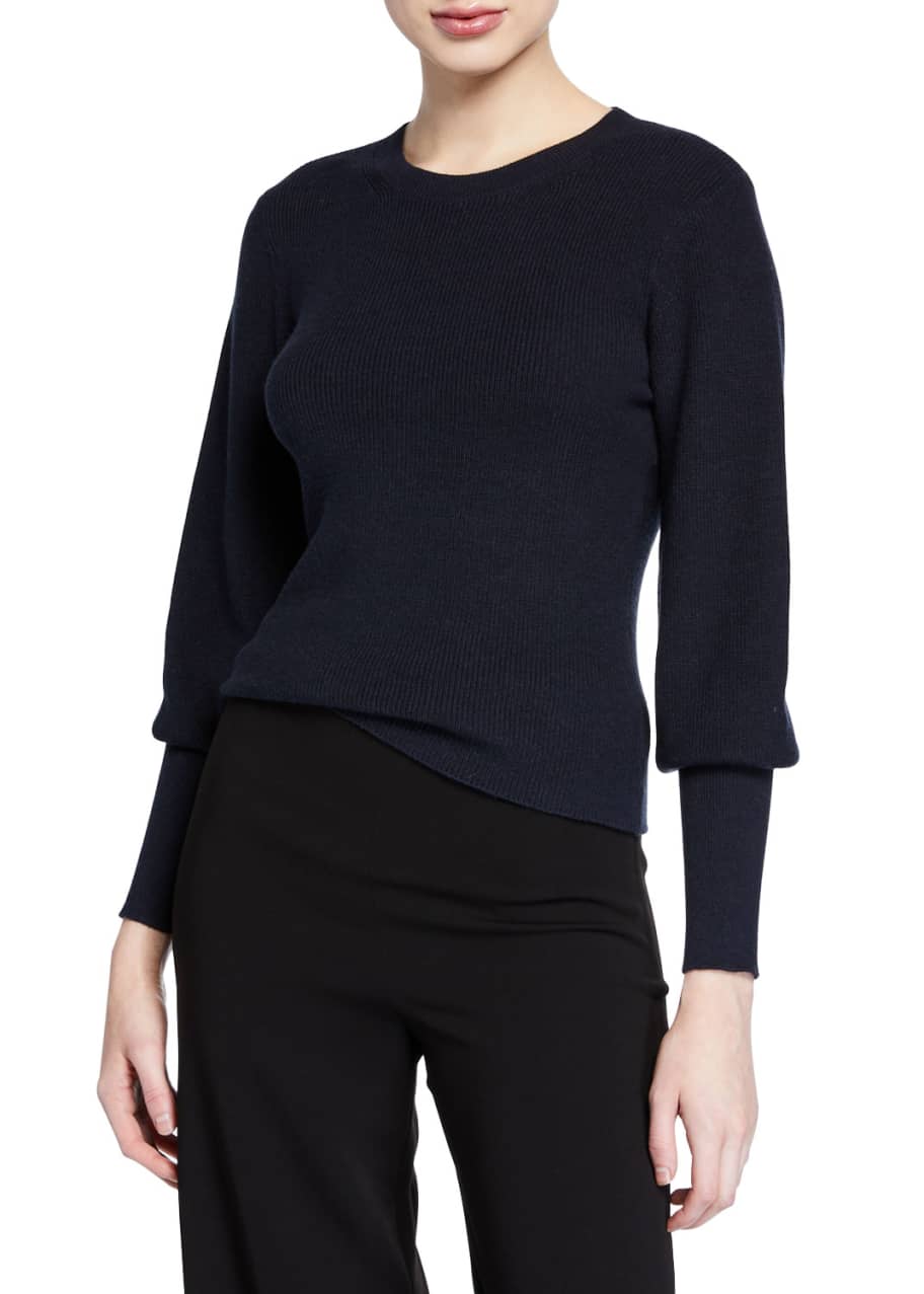 Theory blouson sleeve new arrivals sweater