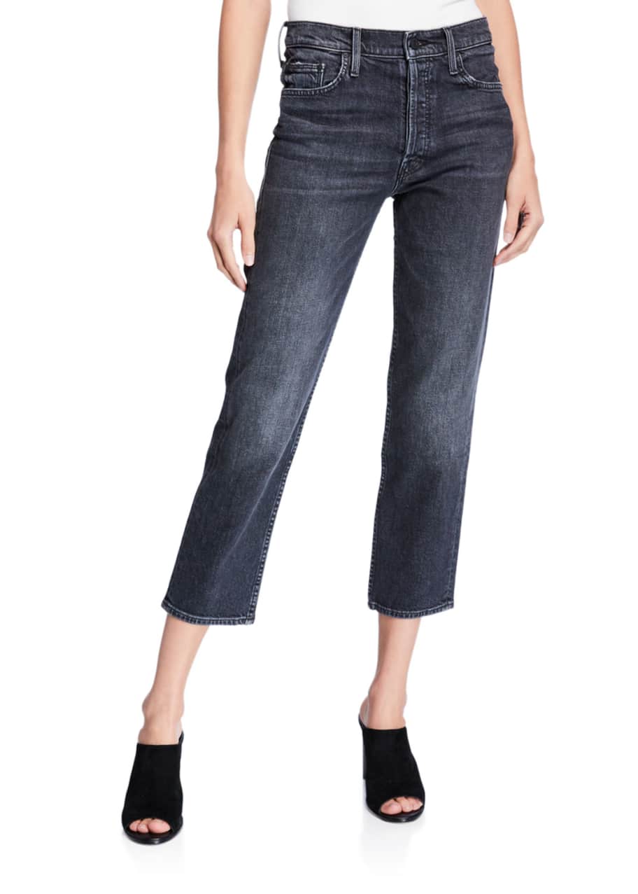MOTHER The Tomcat High-Rise Straight Cropped Jeans - Bergdorf Goodman