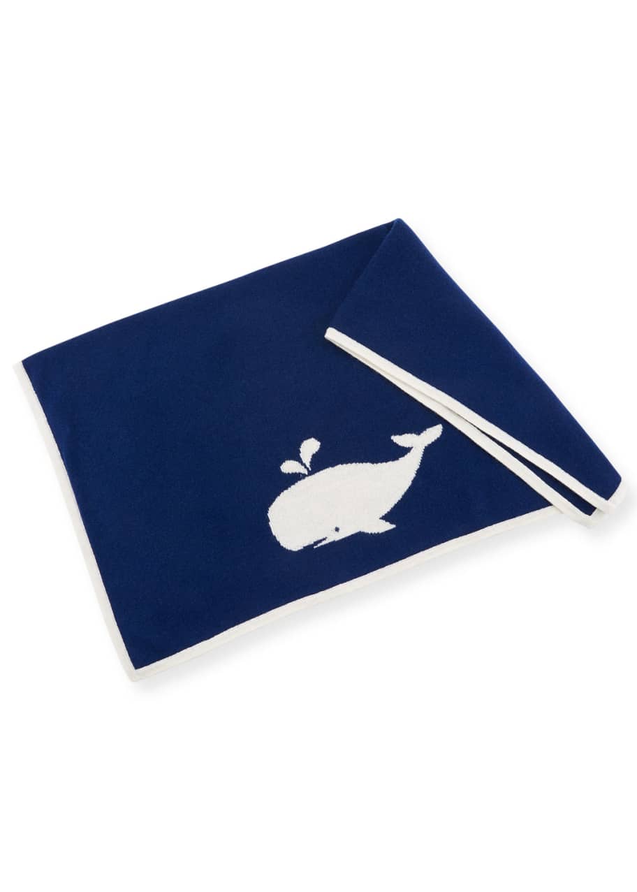 Sofia Cashmere Two Tone Whale Cashmere Baby Blanket Bergdorf Goodman