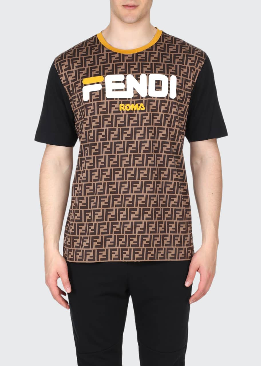 Fendi Men's Fendi Mania Logo Graphic TShirt Bergdorf Goodman
