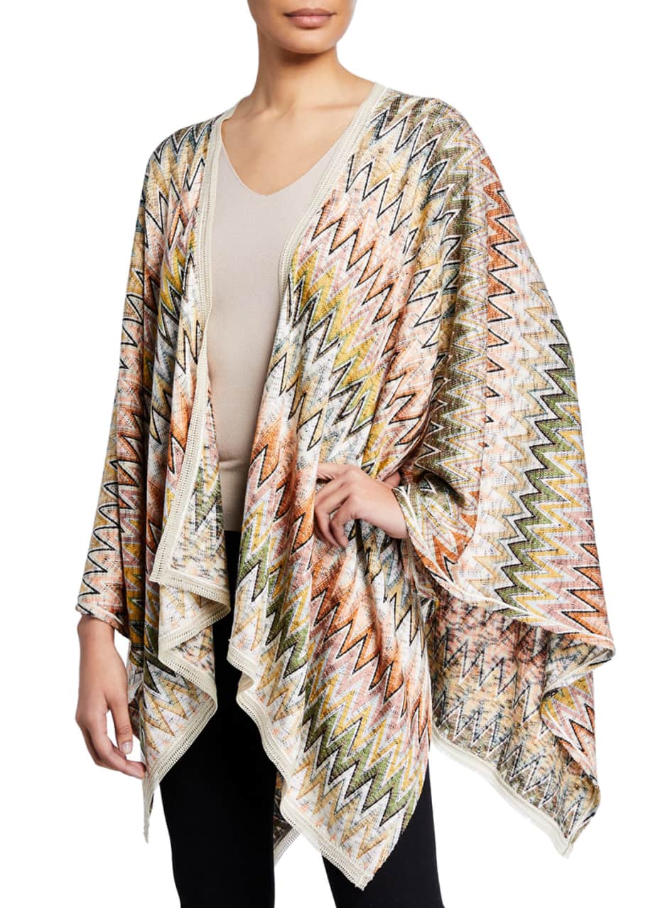Image 1 of 1: Zigzag Wool-Blend Stole