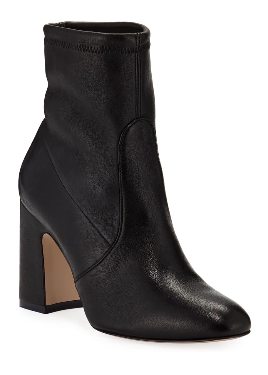 Stuart Weitzman Niki Stretch-Leather Booties - Bergdorf Goodman