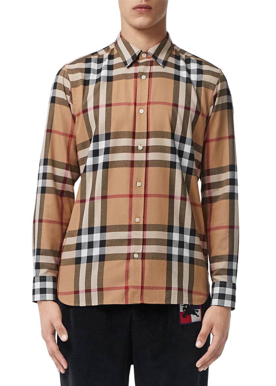 Burberry plaid shirts best sale