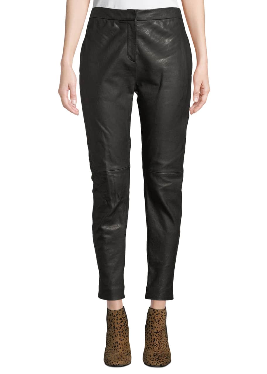 Rag & Bone Sarah Mid-Rise Leather Pants - Bergdorf Goodman