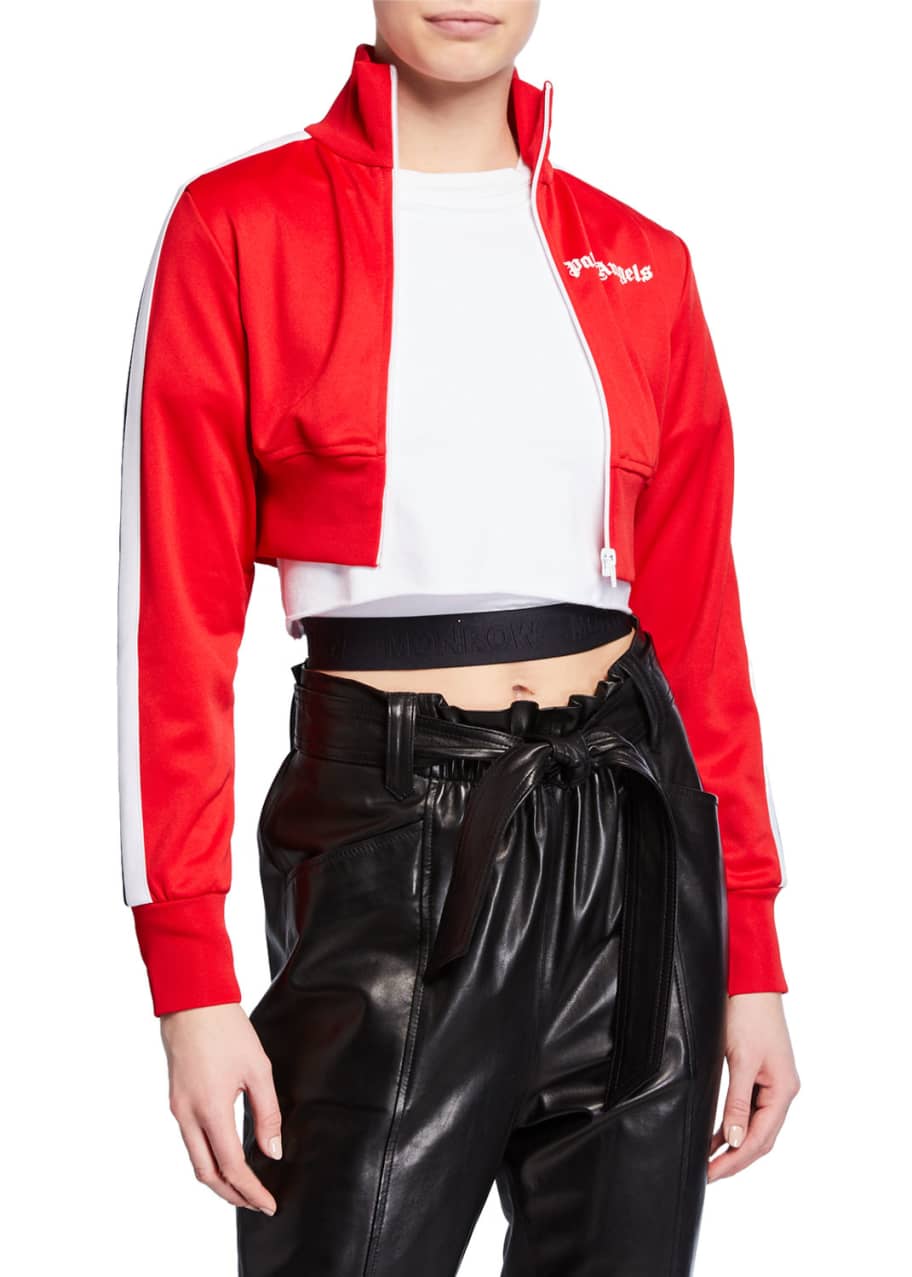Palm angels best sale cropped track jacket