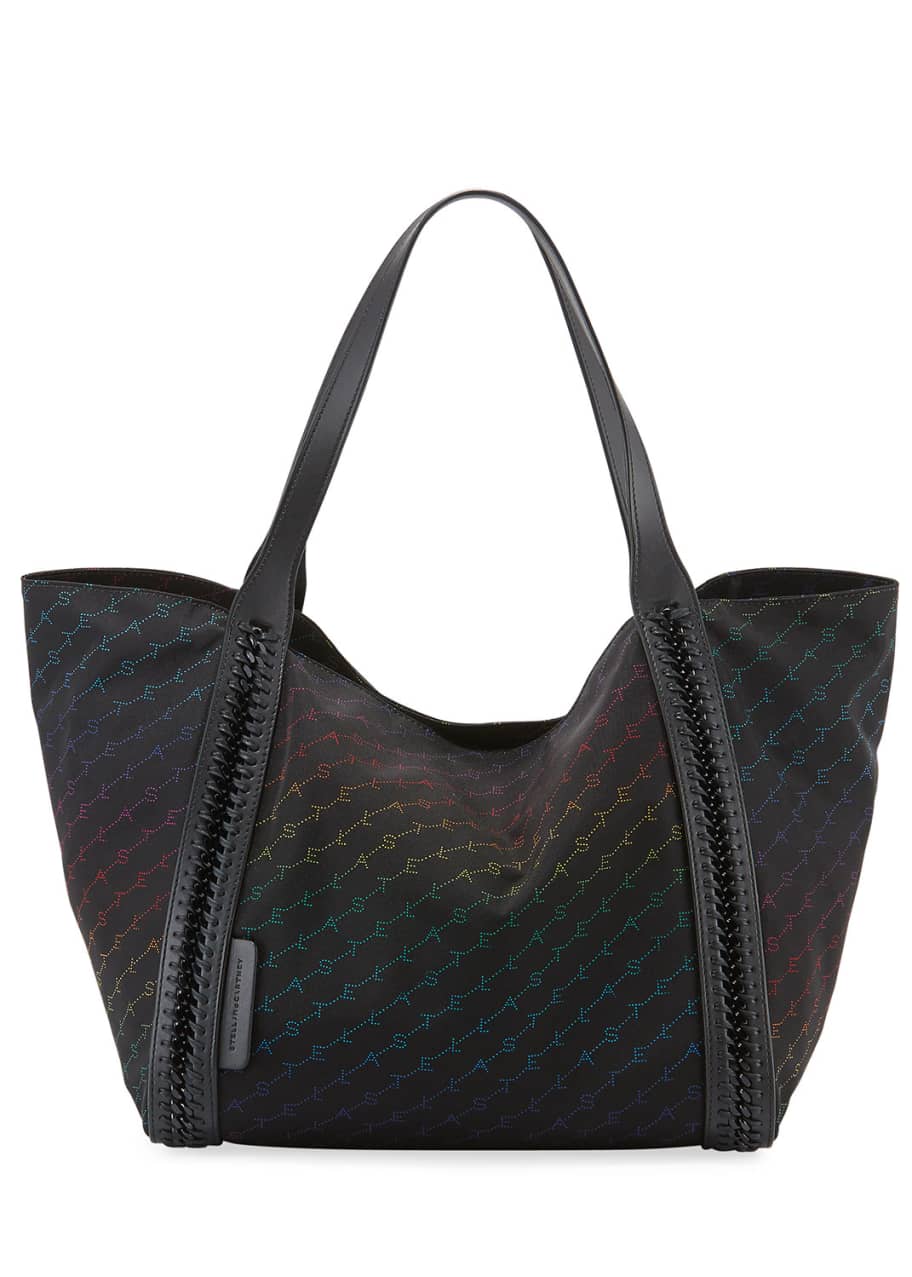 Stella McCartney Rainbow Logo XL Nylon Tote Bag Bergdorf Goodman