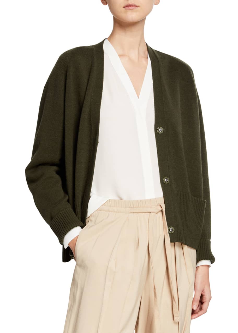 Vince snap cashmere cardigan clearance